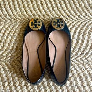 Tory Burch patent leather navy flats